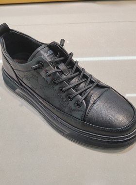 2025年秋季单鞋83021牛皮圆头系带超轻厚底压花真皮正装男鞋