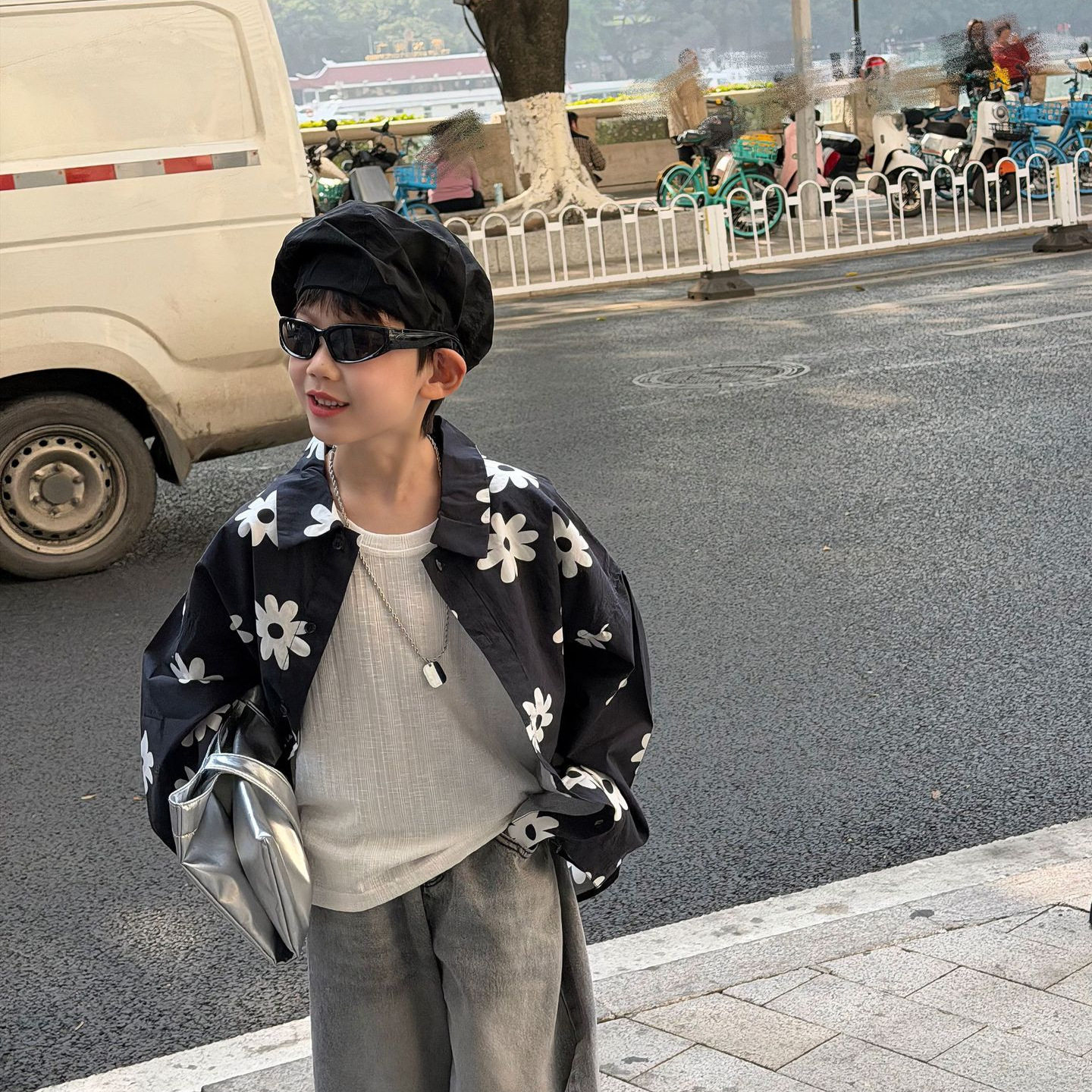 泰如2026春季新款儿童美式复古gd同款花朵衬衫男童韩版洋气开衫潮,童装/婴儿装/亲子装,衬衫,淘宝优惠券,粉丝福利购,淘宝优惠卷