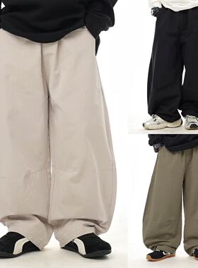 男童日系长裤2026春季新品男宝休闲弯刀裤中小童简约水洗棉长裤潮