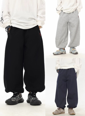 男童卫裤2026春季新品中小童口袋小字母印花裤子男宝休闲束脚裤潮