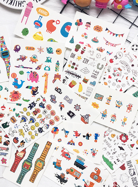 清仓福利~独家新款宝宝创意环保纹身贴防水纹身贴纸面超小某书