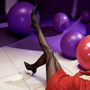 「黑绷带」新款性感丝袜女薄款缠绕设计视觉显瘦提臀美腿丝滑连裤