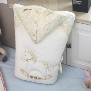 婴儿抱被纯棉春秋冬加厚外出小被子初生薄款马宝宝用品新生儿包被