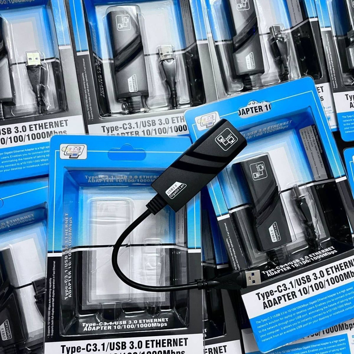跨境 包邮USB转RJ45千兆网卡1000M免驱以太网USB3.0兼容2.0台式机
