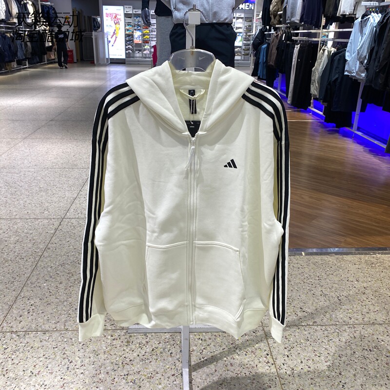 Adidas阿迪达斯女加绒连帽外套