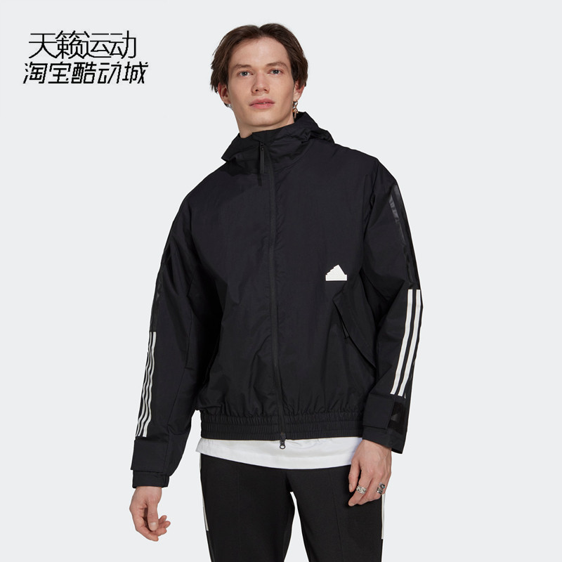 阿迪达斯运动休闲舒适连帽外套