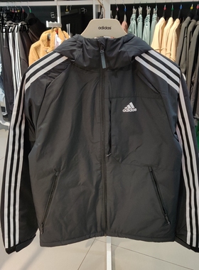 阿迪达斯羽绒服男连帽防风夹克外套GF0101-H23080-H23083-H23085