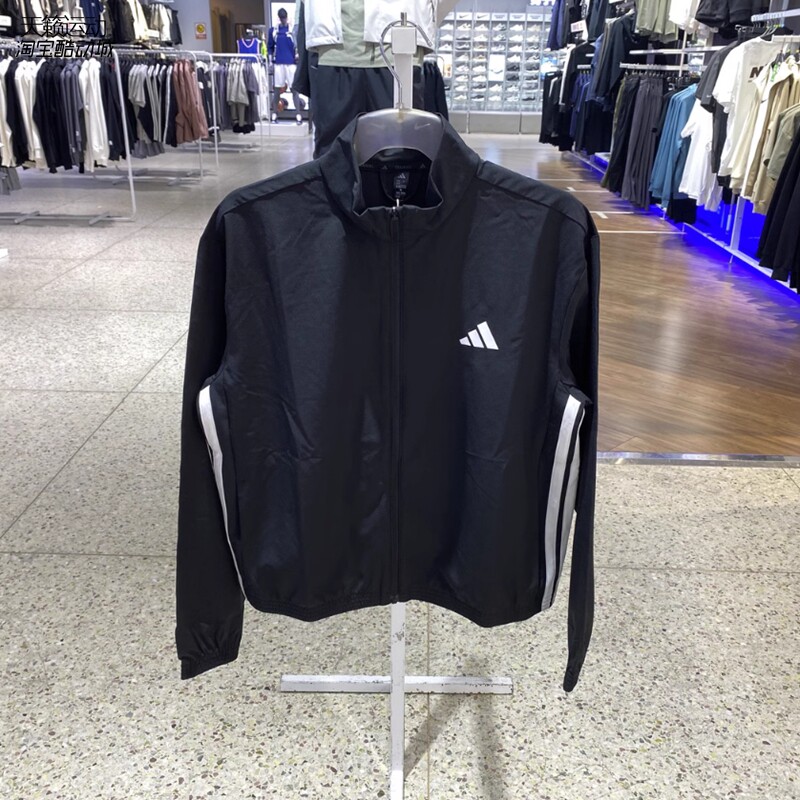 阿迪达斯女子立领夹克外套