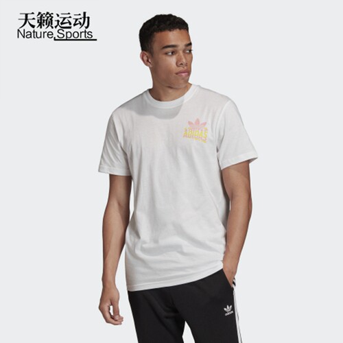 三叶草短袖宽松运动t恤