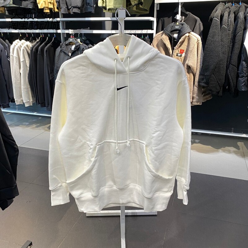 Nike耐克新款女子加绒运动休闲连帽套头衫卫衣DQ5861-133-010-365