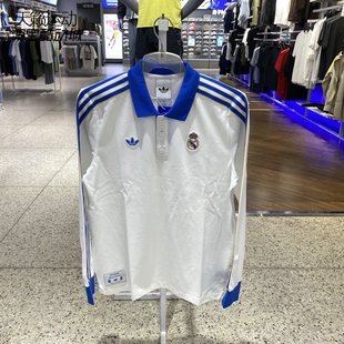 JN0253 阿迪达斯三叶草男新款 运动休闲翻领长袖 POLO衫 JN3065