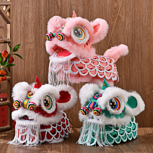 狮子手提灯笼新年花灯马年手工灯笼活动儿童拍照创意国潮元宵灯笼