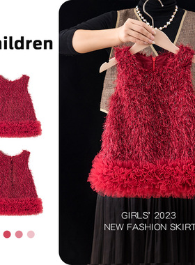 girl flurry fur dress sleeeless infant toddler vest dress