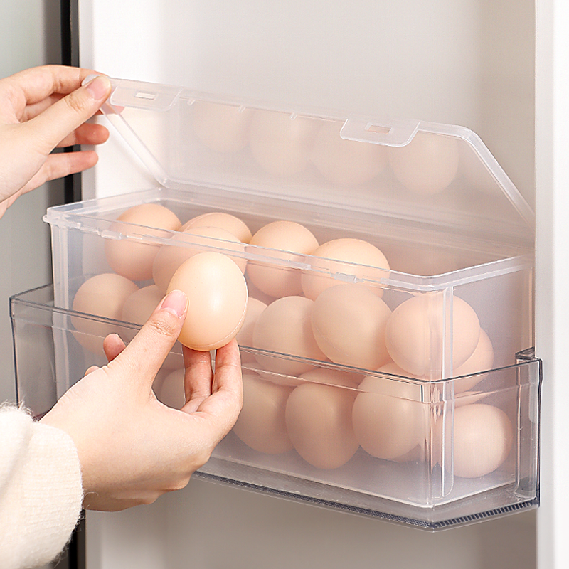 冰箱鸡蛋专用收纳盒侧门装放鸡蛋的大容量保鲜食品级厨房整理神器,收纳整理,食物收纳盒,淘宝优惠券,粉丝福利购,淘宝优惠卷