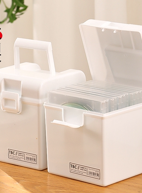 日本进口手提CD收纳盒车载大容量DVD光盘游戏碟片专辑储存收藏箱