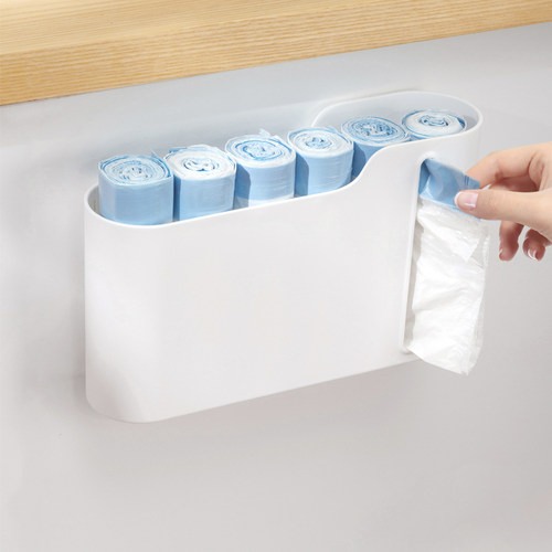 垃圾袋收纳盒壁挂式免打孔抽取盒