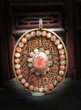 925纯银镀金尼泊尔手工艺制品