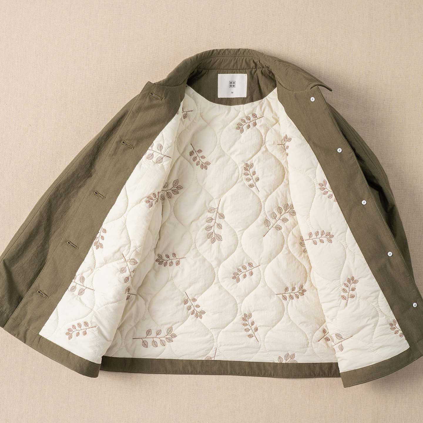 西河自制秋新简约气质精密色织纯棉夹棉内里刺绣短款棉服外套女,女装/女士精品,风衣,淘宝优惠券,粉丝福利购,淘宝优惠卷