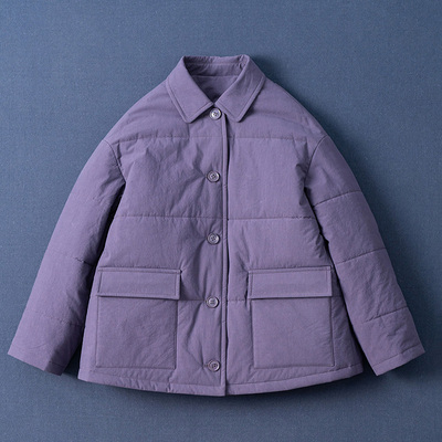 3M新雪丽简约气质休闲棉服棉衣紫