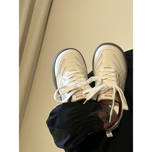 路十三春秋小白鞋女学生百搭小众chic鞋子2026新款休闲板鞋ins潮