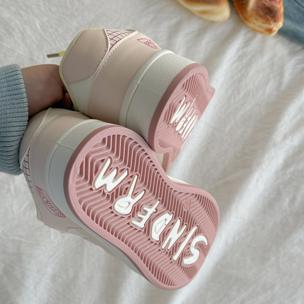 可爱满昏~甜美糖果色小众面包鞋