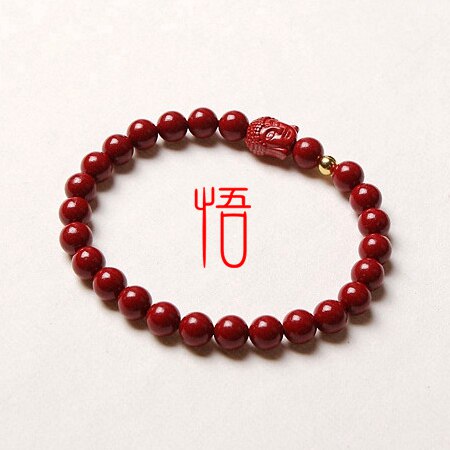 天然朱砂悟道佛禅单圈手串个性男女手链INS紫金砂简约礼物