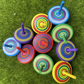 儿童玩具创意木质手转小陀螺学生新奇解压怀旧幼儿园生日小礼品