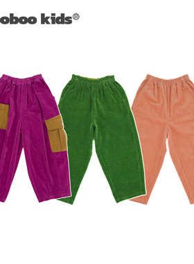 墨宝童装 MoobooKids_版型超正好穿复古日系灯芯绒裤子儿童24新款