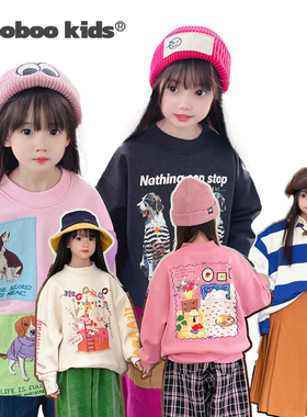 墨宝童装 MoobooKids_独家原创系列加绒男女儿童卫衣24秋新款上衣
