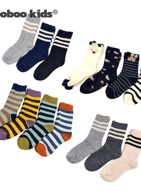 墨宝童装 MoobooKids_冬天的百搭厚款羊毛袜组系列