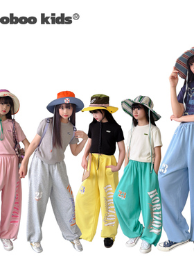 墨宝童装 MoobooKids_本期主推薄透软夏日印花五色束口运动裤