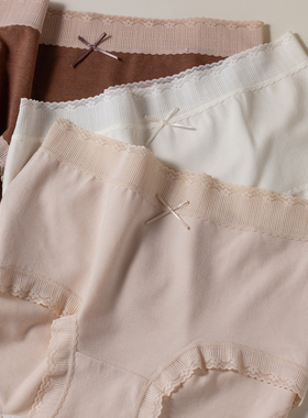 softcloud秋冬磨毛羊绒感内裤女软糯高弹舒适保暖纯棉裆包臀3条