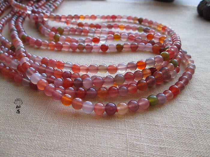 아침의 방황에는 영적인 열매가 있고 저녁에는 사과 따기천연소금원 마노 화려한 사탕 소재 삼원팔찌