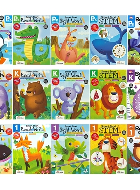 美国加州聪慧启蒙系列赠音频 Evan Moor Smart Start math STEM 英语高频词 数学 有声阅读与写作 幼儿园小中班至一年级 故事+活动