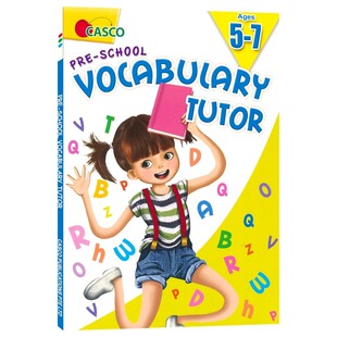 Casco Pre-School Vocabulary Tutor for Ages 5-7 新加坡英语 学前词汇辅导 5-7岁 全彩趣味词汇练习 小学教辅 英文原版进口图书