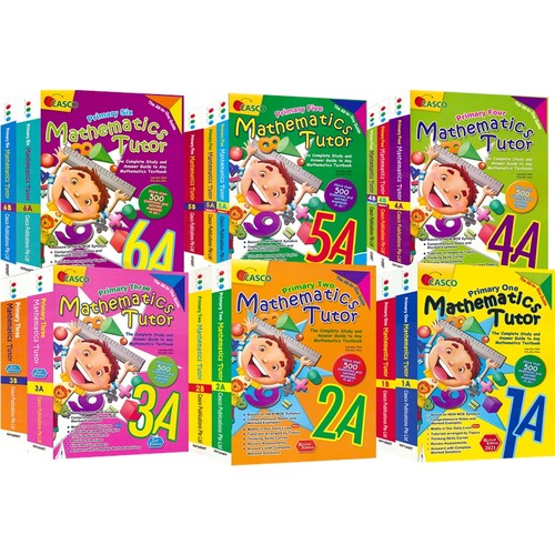 Casco Primary Maths Tutor 1A-6B 小学数学辅导书 1-6年级 14册 紧贴新加坡教学大纲  培养数学思维和解题能力 英文原版图书