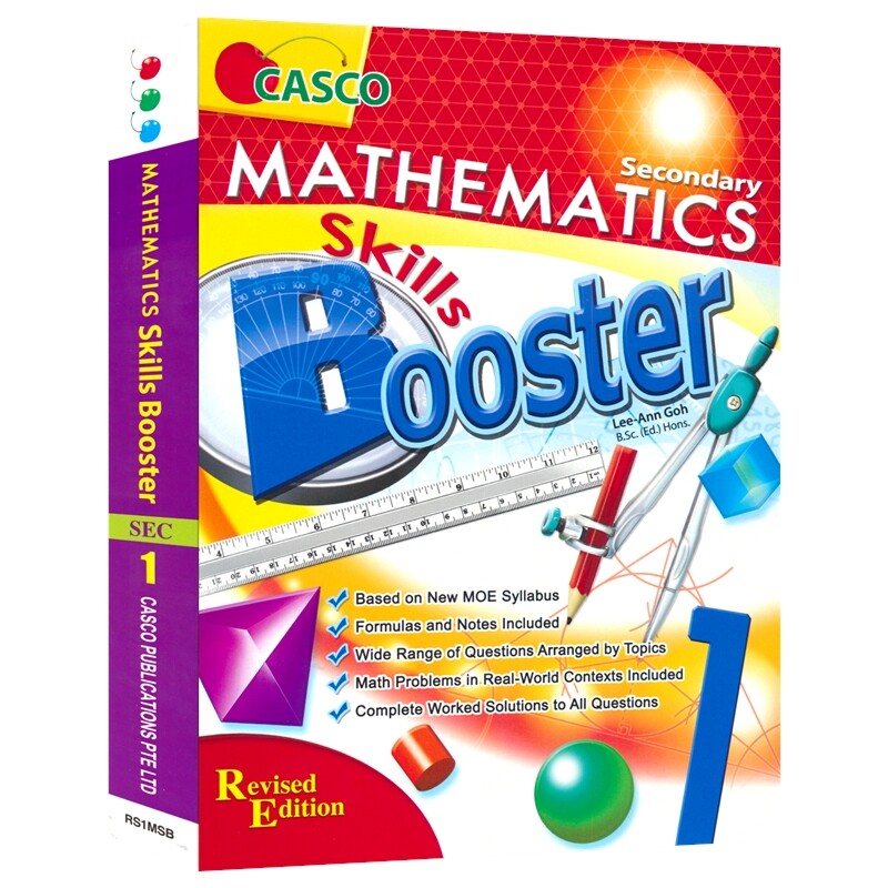 【自营】Casco Mathematics Skills Booster Secondary 1  新加坡数学学习宝典 初中数学技巧练习 2020 修订版 英文教辅英文原版