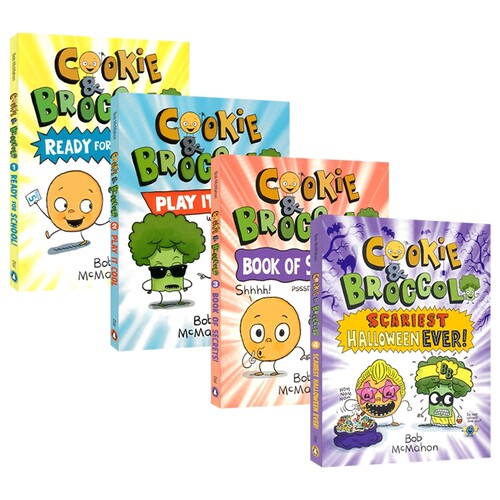 Cookie and Broccoli 饼干和花椰菜 全彩漫画 趣味幽默情节 友谊故事 青少年课外读物 6-9岁 英文原版进口图书
