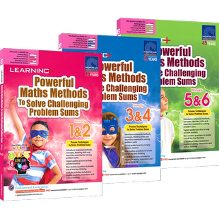新加坡数学 SAP Learning+ Powerful Maths Methods Primary 小学1-6年级 数学解题思路与方法练习册 英文原版进口教辅