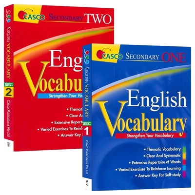 Casco English Vocabulary Strengthen Your Vocabulary Secondary 1-2 新加坡英语 初中词汇强化练习 英文原版进口图书