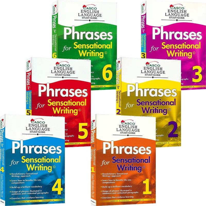 【自营】Casco Phrases for Sensational Writing 1-6 新加坡创意英语写作 五感写作法 好词好句小学英文写作提高短语积累英文原版