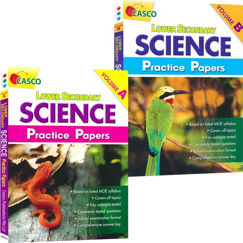 【自营】Casco Lower Secondary Science Practice Paper A-B 新加坡科学 初中低年级科学练习 测试卷A-B 两册套装 英文原版