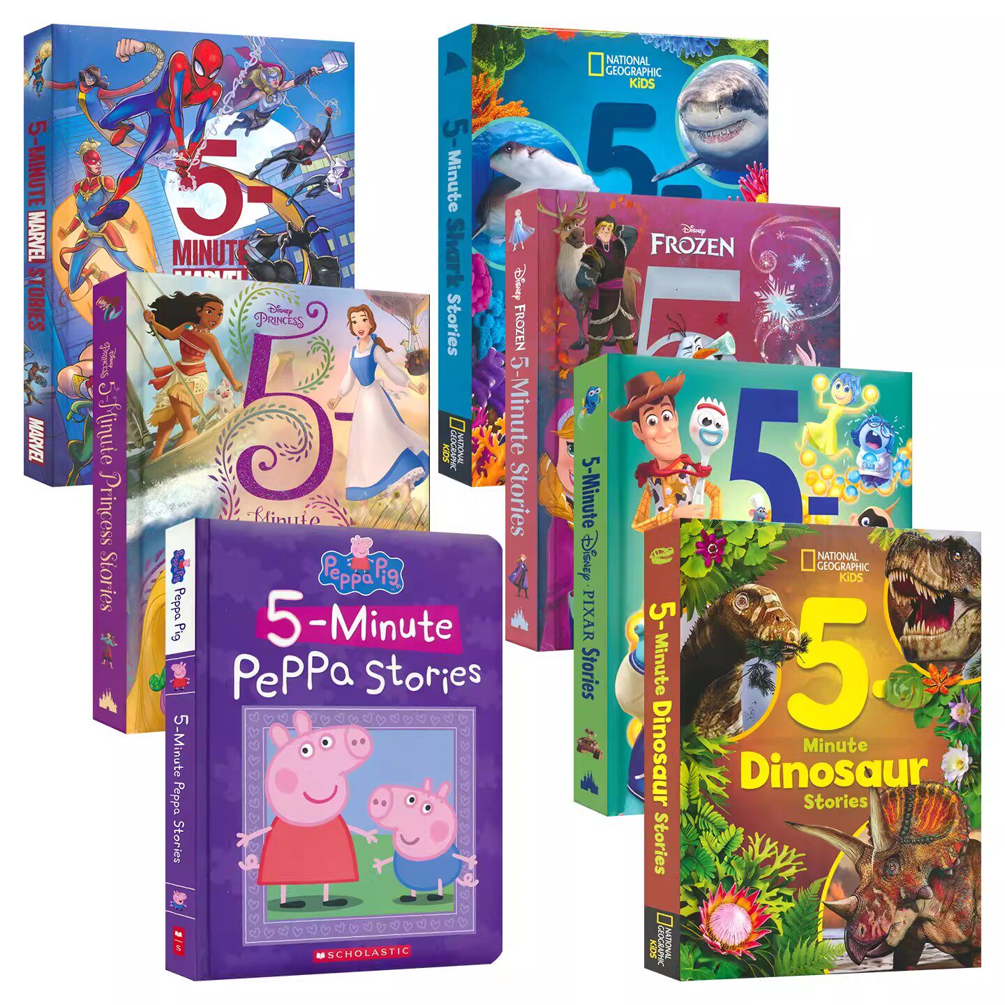 Scholastic 5 Minute Stories Peppa Pig Marvel 5分钟故事绘本 小猪佩奇迪士尼公主 童话科普图画书 英文原版进口儿童图书