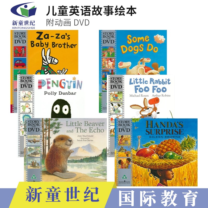 Time for a Story Little Rabbit Foo Foo Penguin 儿童英语故事绘本 早教启蒙 事物认知 亲子共读 附动画DVD 英文原版进口绘本