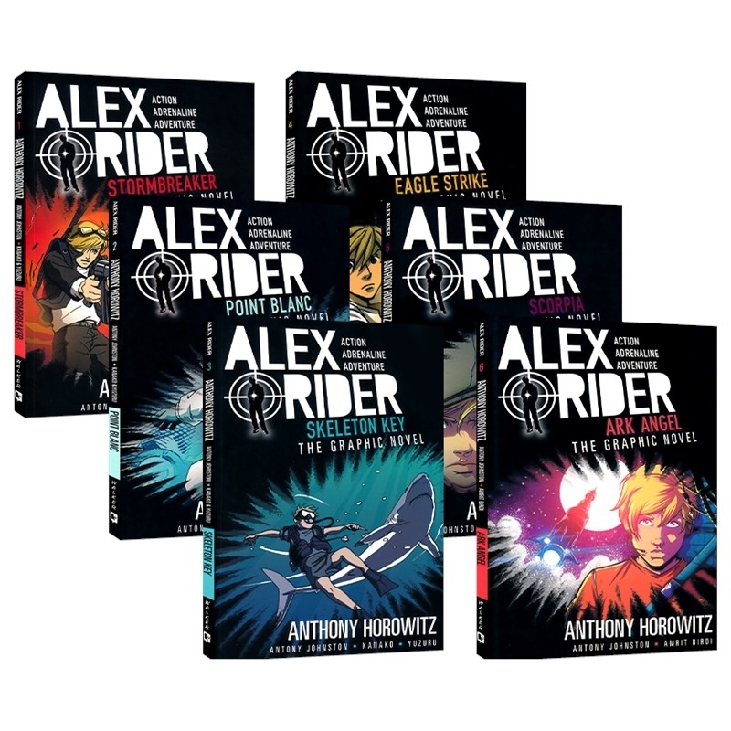 Alex Rider The Graphic Novel 少年特工亚历克斯6册 谍战漫画小说 儿童英语课外读物 英文原版进口图书