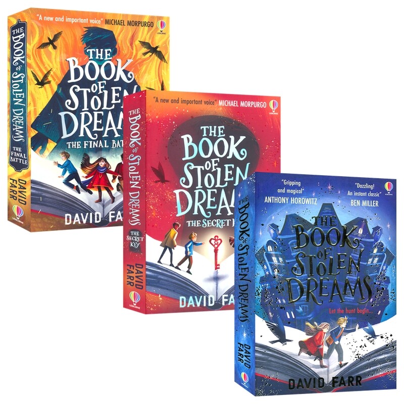 Usborne The Book of Stolen Dreams 盗梦者之书1-3册全套 英文原版章节小说 9-12岁读物 水石儿童图书奖入围 血红钥匙的秘密 决战