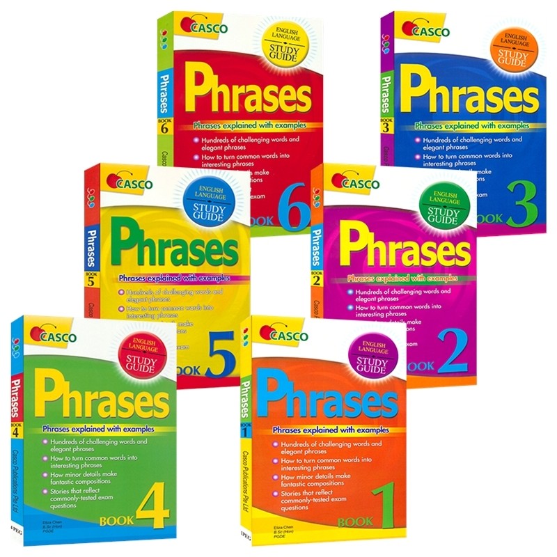新加坡英语 热门写作短语 Casco English Language Study Guide Phrases 小学1-6年级练习册 看图写话 写作范文 英文原版进口教辅