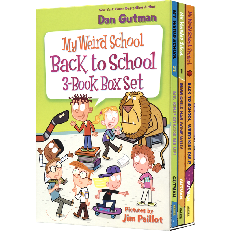 My Weird School Back To School Box Set 疯狂学校系列回到学校3册盒装 初级章节书校园题材 美国小学推荐课外读物 英文原版进口