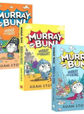 Murray and Bun Murray the Viking 穆雷和本系列3册 轻历史科普 儿童插画故事书 大卫威廉姆斯合作画师 Adam Stower 英文原版进口