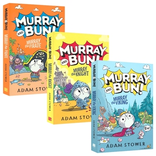 Murray and Bun Murray the Viking 穆雷和本系列3册 轻历史科普 儿童插画故事书 大卫威廉姆斯合作画师 Adam Stower 英文原版进口